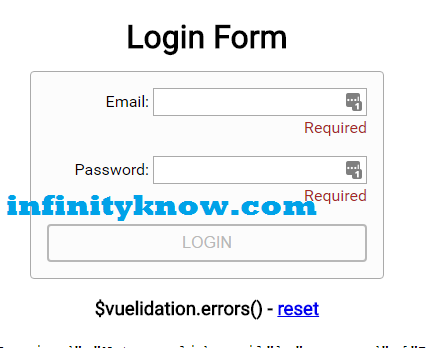 Vuejs Form Validation using Laravel with PHP