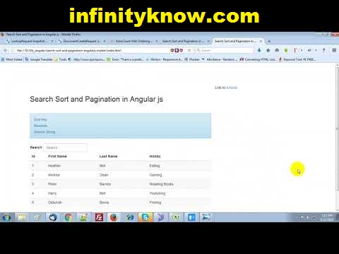 Searching Sorting and Pagination in AngularJS