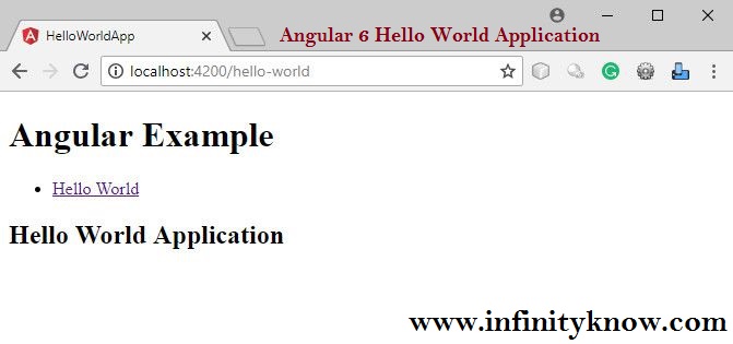 Angular 6 Hello World Application