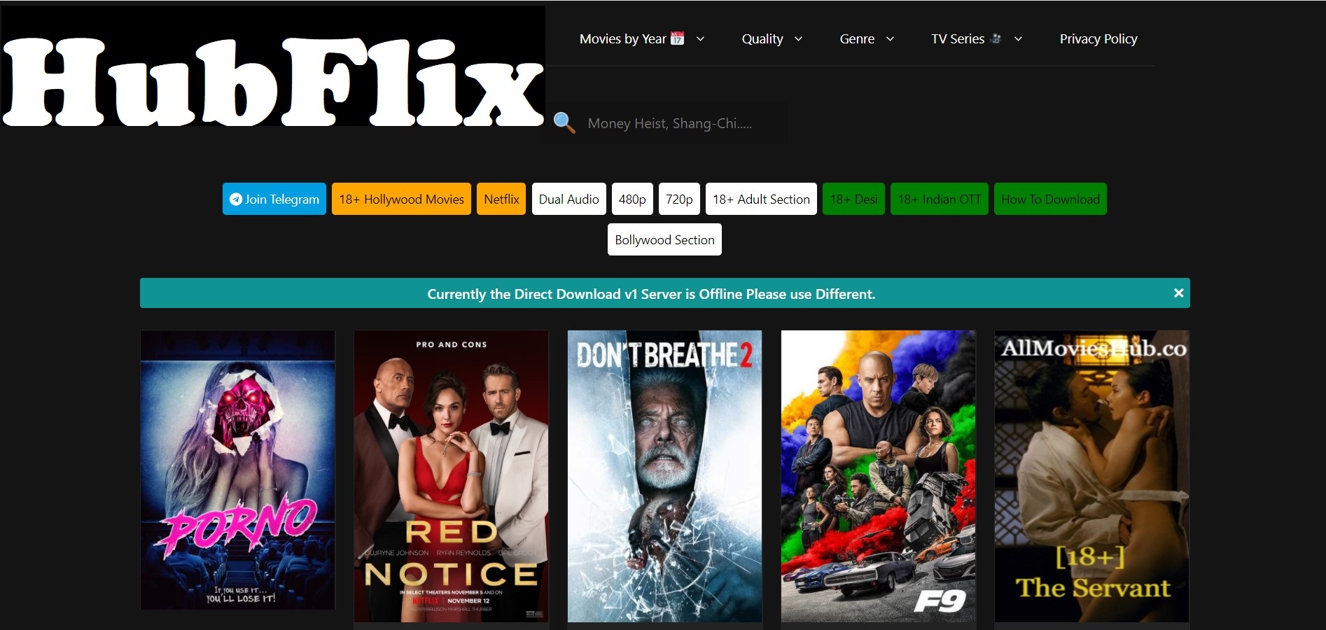HubFlix 2021 – Download 300MB Movies, 720MB Movies & Series Free